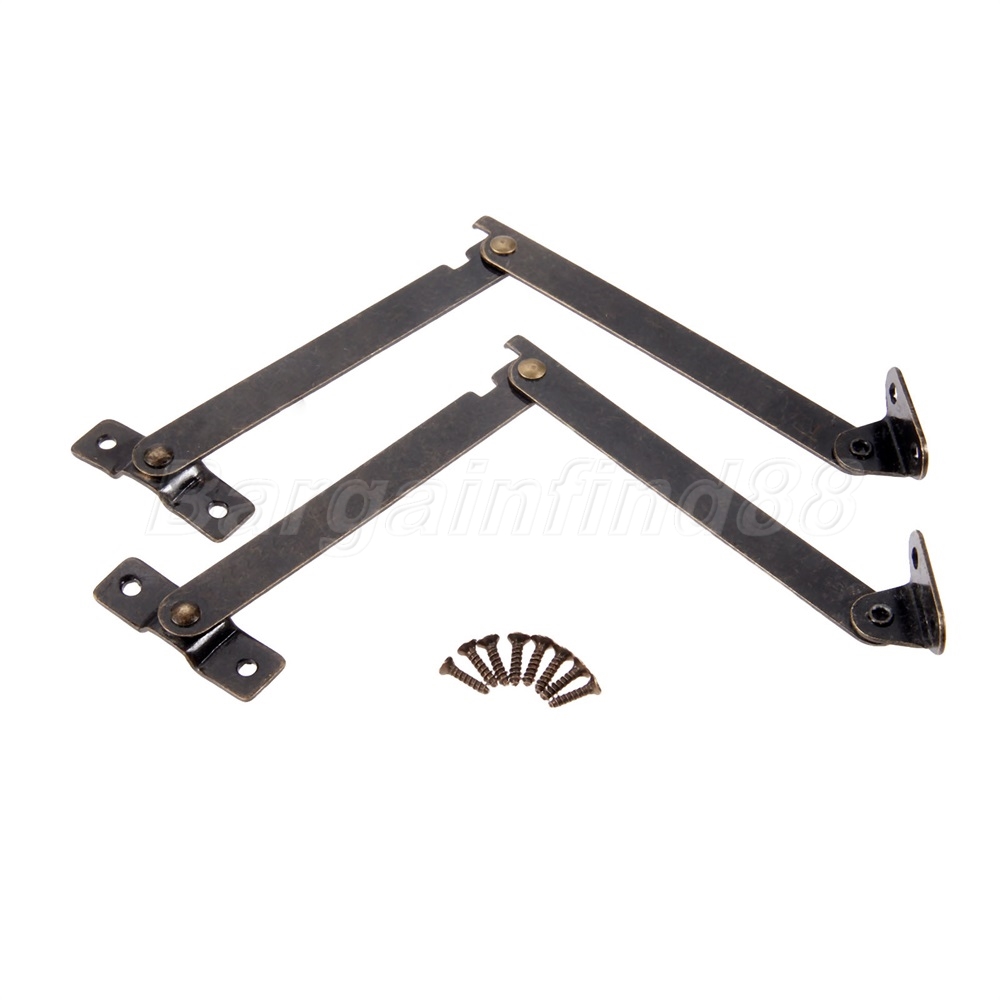 2pcs Furniture Chest Hinge Jewelry Box Lid Display Support Stay