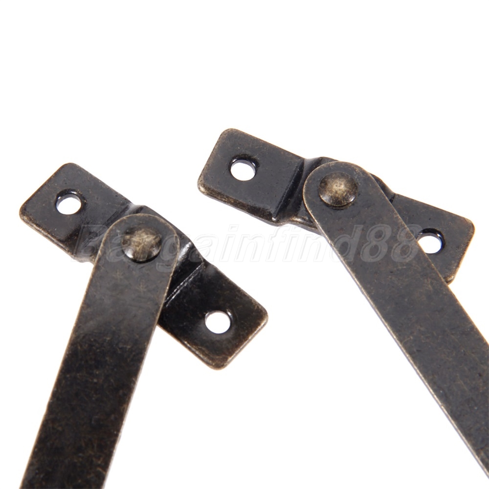 2pcs Furniture Chest Hinge Jewelry Box Lid Display Support Stay